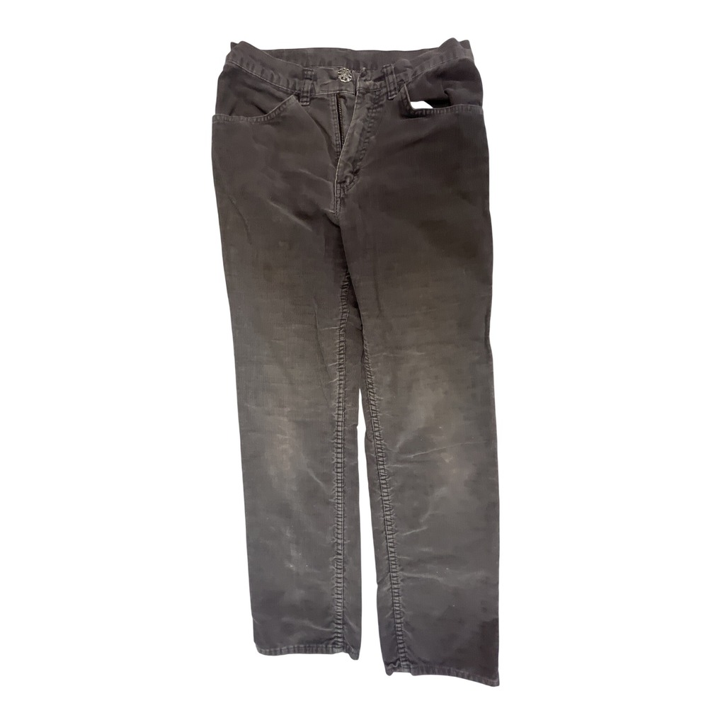 Vintage Bongo Charcoal Grey Corduroy Straight Leg Pants Mens 32x30 90s Grunge
